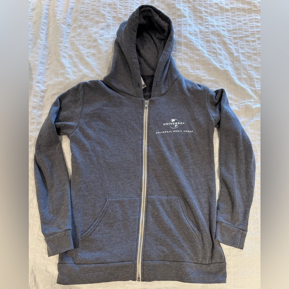 Vintage Rare Y2K Made In USA Universal Music Group Zip Unisex Hoodie Medium